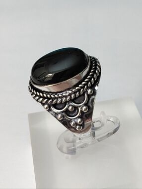 Black Onyx Gemstone 925 Sterling Silver Handmade Ring